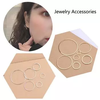 10 шт. 8/12/15/20/25/30/38 мм кольца для изготовления сережек «сделай сам» золотой серебряный круглый кулон ювелирные аксессуары фурнитура круглая 12mm золотистый