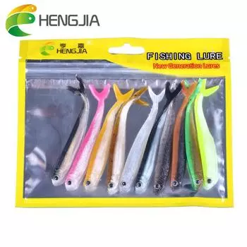 10 шт., 8,5 см, 2,6 г, мягкие приманки, силиконовые приманки, товары для рыбалки, морская рыбалка, ПВА, свимбейты, воблеры, искусственные снасти