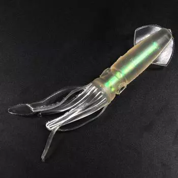 10 шт. 8 г 11 см яркая прозрачная мягкая приманка в виде кальмара с голографической трубкой для изменения цвета морской окунь троллинговые рыболовные приманки