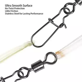 10 шт., 8-кольцевой разъем, поворотный улучшенный штифт в американском стиле, рыболовное оборудование, аксессуары для рыболовных снастей 5#