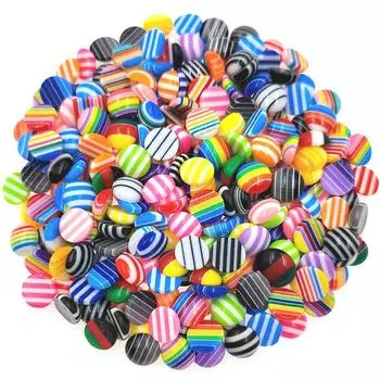 10 шт., 8 мм, круглые полосатые смоляные бусины без отверстий, ювелирные аксессуары, национальный флаг, художественный декор, материалы, декоративная нашивка, принадлежности для рукоделия «сделай сам» 8mm 10pcs/pack