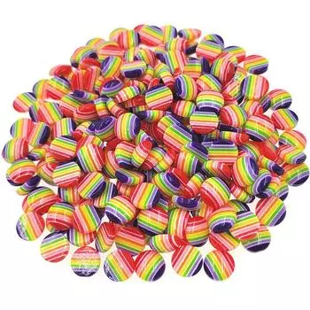 10 шт., 8 мм, круглые полосатые смоляные бусины без отверстий, ювелирные аксессуары, национальный флаг, художественный декор, материалы, декоративная нашивка, принадлежности для рукоделия «сделай сам» 8mm 10pcs/pack