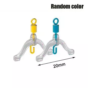 10 шт. 8-образное кольцо для лески Space Beans с двойными крючками Y-образный поворотный контактор антизапутывающие рыболовные принадлежности