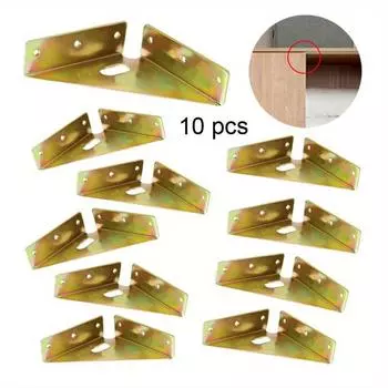 10 шт. 90-градусный прямоугольный плоский угловой кронштейн для полки, прочный кронштейн для полок из нержавеющей стали, угловые полки, мебельный шкаф