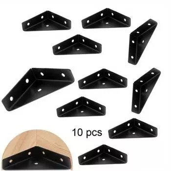 10 шт. 90-градусный прямоугольный плоский угловой кронштейн для полки, прочный кронштейн для полок из нержавеющей стали, угловые полки, мебельный шкаф