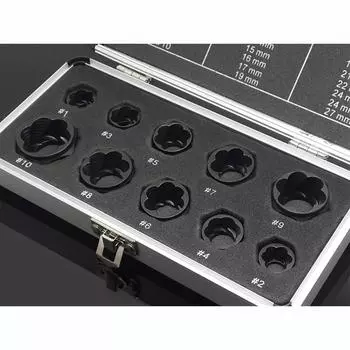 10 шт. 9-19 мм поврежденный шестигранный болт для снятия болтов, автомобильный гараж, механика, оборудование, экстрактор, инструмент, экстрактор, резьба, домашний набор ручных инструментов