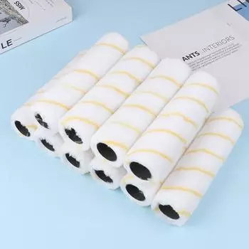 10 шт. 9 чехлы для валиков из микрофибры для гладкого и ровного нанесения краски белый