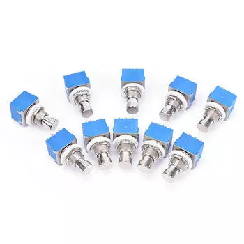 10 шт. 9-контактный 3Pdt гитарный педаль эффектов коробка Stomp ножной металлический переключатель True Bypass