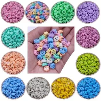 10 шт. 9 мм цветок смайлик акриловые бусины подвески свободные бусины кулон «сделай сам» для ожерелья, браслета, изготовления ювелирных изделий 14