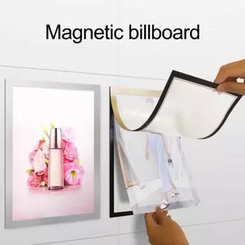 10 шт. A3/A4/A5/A6/8K магнитный держатель для знаков настенный самоклеящийся фоторамка бумага для документов E 10 pcs чёрный