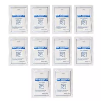 10 шт. абдоминальные подушечки с высокой степенью впитываемости для ухода за ранами в индивидуальной упаковке гигиенические экстренные абдоминальные