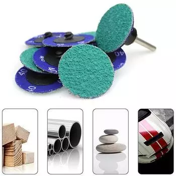 10 шт. абразивных шлифовальных дисков с фиксирующей подушкой, зеленый циркониевый шлифовальный диск для подготовки поверхности, быстросменный шлифовальный диск для полировки поверхности 3i, 75 мм (50mm)120#-10pcs