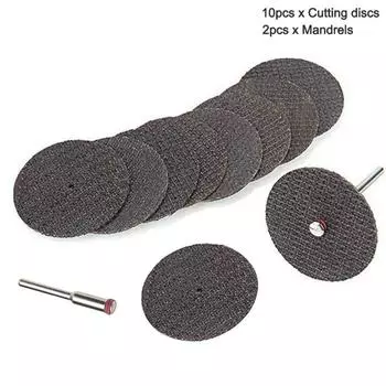 10 шт. абразивный отрезной диск 32 мм с оправками шлифовальный для принадлежностей Dremel резка металла вращающийся инструмент пильные полотна