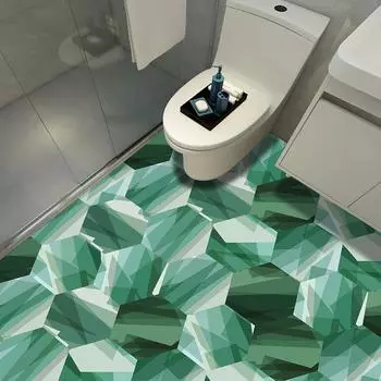10 шт., абстрактные зеленые шестигранные плитки, наклейки на пол, стену, кухню, ванную комнату, телевизор, диван, стену, домашний декор, художественные наклейки на стены 20cmX23cmX11.5cm