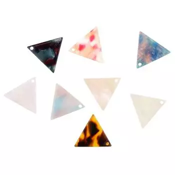 10 шт. ацетатный акрил треугольный кулон DIY серьги фурнитура белый светло-синий
