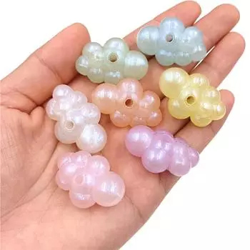 10 шт. акрил для изготовления ожерелья, браслета, модные милые ювелирные аксессуары «сделай сам», облачные бусины, свободные бусины, креативные подвески, подвески из материала ручной работы разноцветный