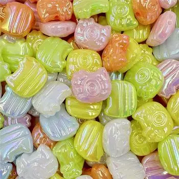 10 шт. акриловая камера форма 20,8*24 мм DIY ювелирные аксессуары браслет ожерелье изготовление свободных бус УФ красочные модные материалы ручной работы разноцветный