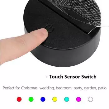 10 шт. акриловая световая панель основание трещина 7 цветов декоративная световая витрина сенсорный выключатель светодиодная лампа основание для акриловой смолы стекло чёрный
