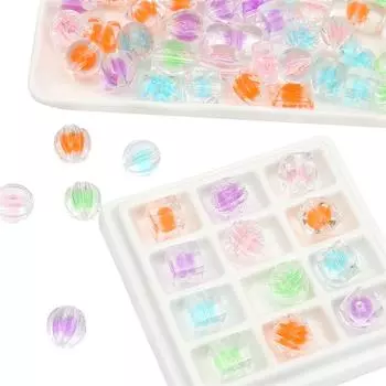 10 шт. акриловые бусины-конфеты, свободные бусины-разделители для браслета, ожерелья, брелок, сделай сам, изготовление ювелирных изделий 15x15mm оранжевый