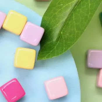 10 шт., акриловые бусины ярких цветов, ювелирные изделия для изготовления ювелирных изделий, материалы из бисера, 10 мм, квадратная форма about 10mm чёрный