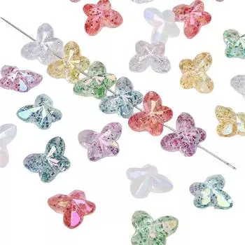10 шт. акриловые бусины с покрытием цветной зеленый лук розовый жемчуг бабочка подвески бусины для DIY браслет ожерелье изготовление ювелирных изделий белый