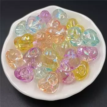 10 шт., акриловые бусины с задним отверстием, красочные персиковые сердечки, DIY ювелирный материал для браслета, ожерелья, изготовления ювелирных изделий фиолетовый