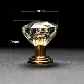 10 шт акриловые хрустальные ручки для шкафа, выдвижной ручки, дверная ручка, алмазная кабина серебряный