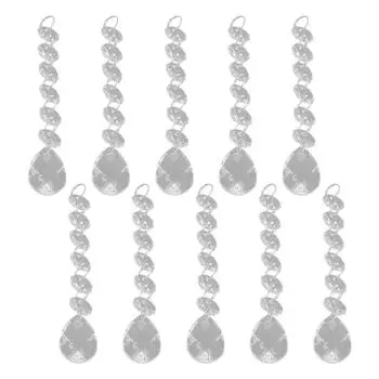 10 шт. акриловые лампы бусины сменные люстры сосульки прозрачные подвесные бусины для лампы