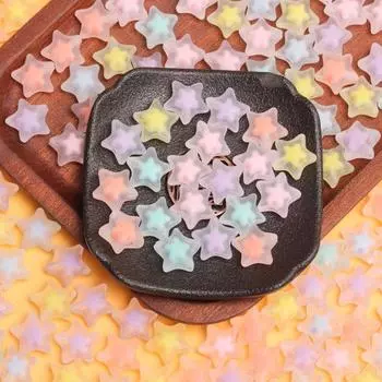 10 шт. акриловые матовые бусины в форме пентаграммы, модные ручные работы, материал для браслетов, сережек, маркировка ювелирных изделий синий