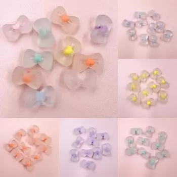 10 шт. акриловые матовые бусины в форме сердца с бантом 10*15,8 мм ювелирные аксессуары изготовление ювелирных изделий для брелка DIY браслеты ожерелье ручной работы фиолетовый