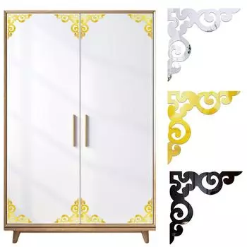 10 шт. акриловые наклейки на стены для домашнего декора, фоновые наклейки на стены, потолочные украшения для углов шкафов, 3D-зеркальные наклейки для мебели