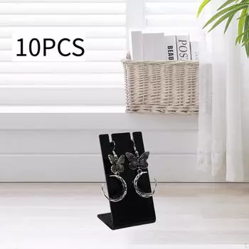 10 шт. акриловые подставки для сережек, органайзеры для ювелирных изделий, держатели для подвесок Black