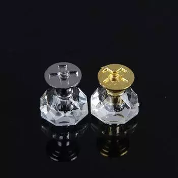 10 шт. акриловые ручки для ящиков шкафа, ручка для двери Diamond Cabine золотой