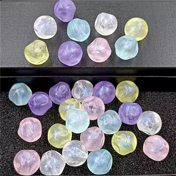 10 шт. акриловые светящиеся бусины Merman Hime с тонкими мерцающими формами, ювелирные изделия «сделай сам», ожерелья, серьги, материалы для изготовления модных аксессуаров из бисера фиолетовый