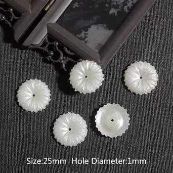 10 шт. акриловые жемчужно-белые акриловые бусины для изготовления ювелирных изделий DIY серьги ювелирные аксессуары фурнитура материал ручной работы Lily Petals