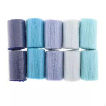 10 шт., акриловый крючок, пряжа для ковров, предварительно вырезанный швейный инструмент, комплекты отдельных цветов для вязания крючком Blue Latch Hook 10rolls