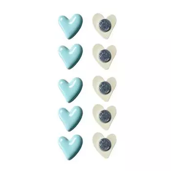 10 шт. Акриловый магнит на холодильник в форме сердца любви Сделай сам Дом Офис Кухня Шкафчик Холодильник Гальваническое покрытие Форма сердца Магнитное украшение Орнамент 10pcs синий