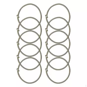 10 шт. эластичная веревка для батута, банджи-шнур, алюминиевая пряжка, сверхпрочный стрейч серый