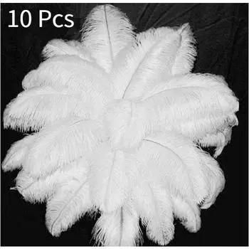10 шт. элегантные страусиные перья пушистые перья для свадебной вечеринки домашняя комната DIY ремесленные украшения 15-20cm белый