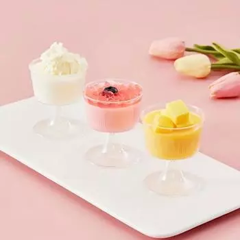 10 шт. элегантных одноразовых стаканчиков для десерта, прозрачных стаканчиков для пудинга, стаканчиков для коктейлей, стаканчиков для мусса на день рождения 10pcs