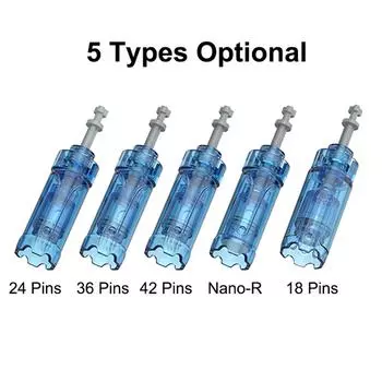 10 шт. электрические картриджи для ручки дермы синий