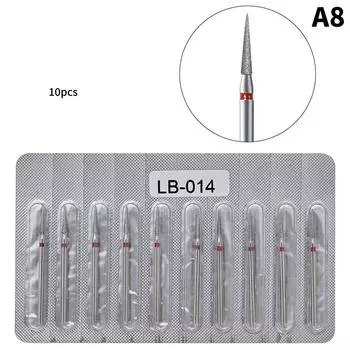 10 шт. алмазная фреза для маникюра, электрические сверла для ногтей, аксессуар для педикюра, пилочка для ногтей, инструмент для удаления геля