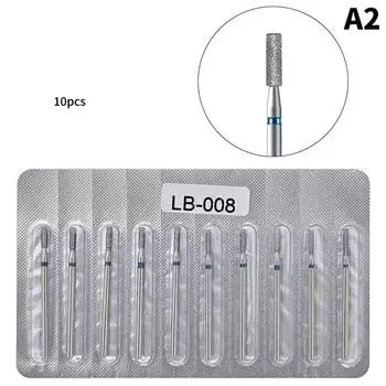 10 шт. алмазная фреза для маникюра, электрические сверла для ногтей, аксессуар для педикюра, пилочка для ногтей, инструмент для удаления геля