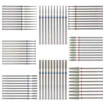 10 шт. алмазная фреза для маникюра, электрические сверла для ногтей, аксессуар для педикюра, пилочка для ногтей, инструмент для удаления геля CHINA