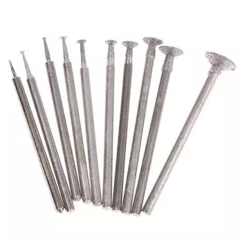 10 шт. алмазная шлифовальная головка камень нефрит резьба полировка гравировальные инструменты 2,35 мм