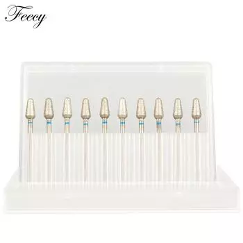 10 шт. алмазные фрезы для маникюрного набора, сверла для ногтей, аксессуары для маникюрного аппарата, мельница для удаления гель-лака