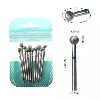 10 шт., алмазные фрезы, набор сверл для ногтей, аксессуары для маникюра, педикюра, электрическая машина, кисточка для ногтей, инструменты для заусенцев