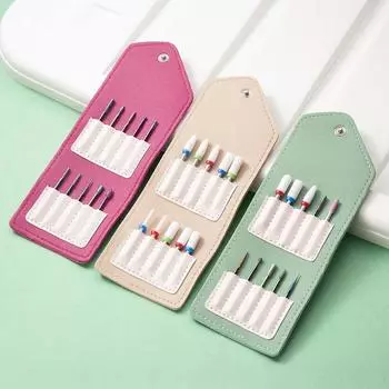 10 шт. алмазные сверла для ногтей с сумкой из искусственной кожи 2,35 мм фреза для электрической маникюрной дрели аксессуары для быстрого удаления акрилового геля