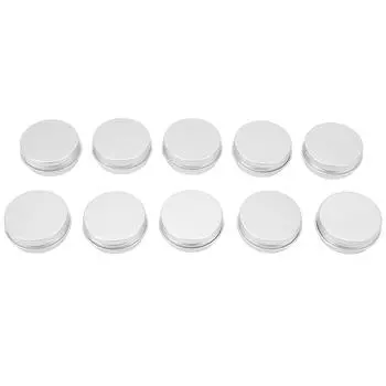 10 шт. алюминиевые банки круглые крышки с резьбой свечи глиняные банки для хранения контейнеры 10ml