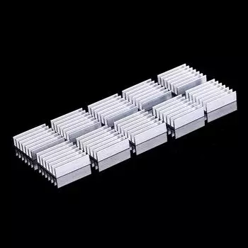 10 шт., алюминиевые радиаторы 20X20X6 мм со светодиодной подсветкой, радиаторы с лентой